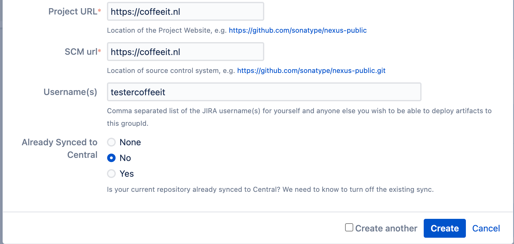Create a Jira ticket
