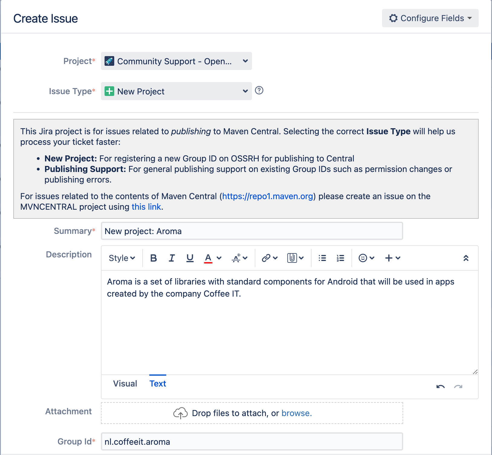 Create a Jira ticket